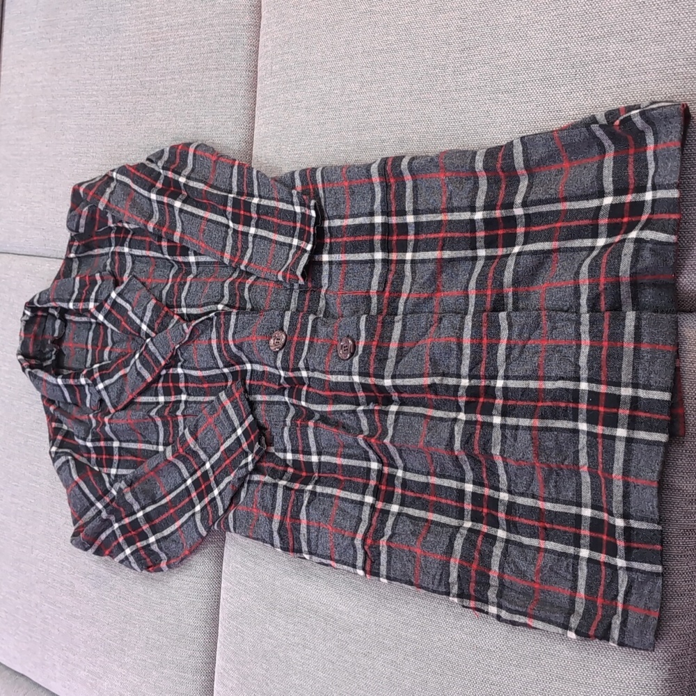 Plaid Long Coat - image 1